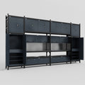 M1221 Modular Work Bench - H3100mm x W5700mm | Laminate WBT | Dark Grey