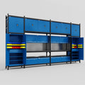M1221 Modular Work Bench - H3100mm x W5700mm | Laminate WBT | Blue