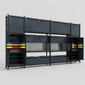 M1221 Modular Work Bench - H3100mm x W5700mm | Laminate WBT | Dark Grey