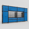 M1221 Modular Work Bench - H3100mm x W5700mm | Laminate WBT | Blue