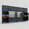 M1221 Modular Work Bench - H3100mm x W5700mm | Laminate WBT | Dark Grey