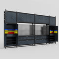 M1221 Modular Work Bench - H3100mm x W5700mm | Laminate WBT | Dark Grey