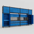 M1221 Modular Work Bench - H3100mm x W5700mm | Laminate WBT | Blue
