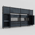 M1221 Modular Work Bench - H3100mm x W5700mm | Laminate WBT | Dark Grey