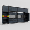 M1221 Modular Work Bench - H3100mm x W5700mm | Laminate WBT | Dark Grey