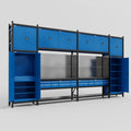 M1221 Modular Work Bench - H3100mm x W5700mm | Laminate WBT | Blue