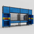 M1221 Modular Work Bench - H3100mm x W5700mm | Laminate WBT | Blue
