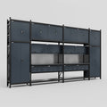 M1221 Modular Work Bench - H3100mm x W5700mm | Laminate WBT | Dark Grey