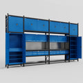 M1221 Modular Work Bench - H3100mm x W5700mm | Laminate WBT | Blue