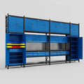 M1221 Modular Work Bench - H3100mm x W5700mm | Laminate WBT | Blue