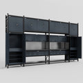 M1221 Modular Work Bench - H3100mm x W5700mm | Laminate WBT | Dark Grey
