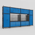 M1221 Modular Work Bench - H3100mm x W5700mm | Laminate WBT | Blue