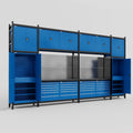 M1221 Modular Work Bench - H3100mm x W5700mm | Laminate WBT | Blue
