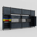 M1221 Modular Work Bench - H3100mm x W5700mm | Laminate WBT | Dark Grey