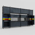M1221 Modular Work Bench - H3100mm x W5700mm | Laminate WBT | Dark Grey