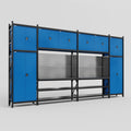 M1221 Modular Work Bench - H3100mm x W5700mm | Laminate WBT | Blue