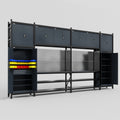 M1221 Modular Work Bench - H3100mm x W5700mm | Laminate WBT | Dark Grey