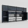 M1221 Modular Work Bench - H3100mm x W5700mm | Laminate WBT | Dark Grey