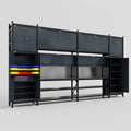 M1221 Modular Work Bench - H3100mm x W5700mm | Laminate WBT | Dark Grey