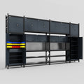 M1221 Modular Work Bench - H3100mm x W5700mm | Laminate WBT | Dark Grey