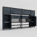 M1221 Modular Work Bench - H3100mm x W5700mm | Laminate WBT | Dark Grey