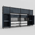 M1221 Modular Work Bench - H3100mm x W5700mm | Laminate WBT | Dark Grey