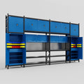 M1221 Modular Work Bench - H3100mm x W5700mm | Laminate WBT | Blue