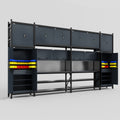 M1221 Modular Work Bench - H3100mm x W5700mm | Laminate WBT | Dark Grey
