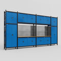 M1221 Modular Work Bench - H3100mm x W5700mm | MDF WBT | Blue