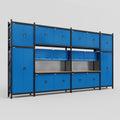 M1221 Modular Work Bench - H3100mm x W5700mm | MDF WBT | Blue