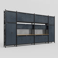M1221 Modular Work Bench - H3100mm x W5700mm | MDF WBT | Dark Grey