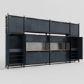 M1221 Modular Work Bench - H3100mm x W5700mm | MDF WBT | Dark Grey