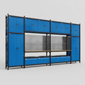 M1221 Modular Work Bench - H3100mm x W5700mm | MDF WBT | Blue