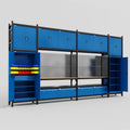 M1221 Modular Work Bench - H3100mm x W5700mm | MDF WBT | Blue