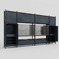 M1221 Modular Work Bench - H3100mm x W5700mm | MDF WBT | Dark Grey