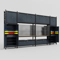 M1221 Modular Work Bench - H3100mm x W5700mm | MDF WBT | Dark Grey