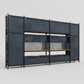 M1221 Modular Work Bench - H3100mm x W5700mm | MDF WBT | Dark Grey