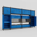 M1221 Modular Work Bench - H3100mm x W5700mm | MDF WBT | Blue