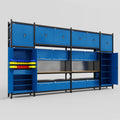 M1221 Modular Work Bench - H3100mm x W5700mm | MDF WBT | Blue