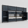 M1221 Modular Work Bench - H3100mm x W5700mm | MDF WBT | Dark Grey