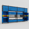 M1221 Modular Work Bench - H3100mm x W5700mm | MDF WBT | Blue