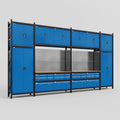 M1221 Modular Work Bench - H3100mm x W5700mm | MDF WBT | Blue