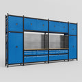 M1221 Modular Work Bench - H3100mm x W5700mm | MDF WBT | Blue