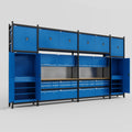 M1221 Modular Work Bench - H3100mm x W5700mm | MDF WBT | Blue