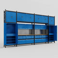 M1221 Modular Work Bench - H3100mm x W5700mm | MDF WBT | Blue