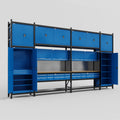 M1221 Modular Work Bench - H3100mm x W5700mm | MDF WBT | Blue
