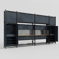 M1221 Modular Work Bench - H3100mm x W5700mm | MDF WBT | Dark Grey