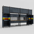 M1221 Modular Work Bench - H3100mm x W5700mm | MDF WBT | Dark Grey
