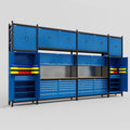 M1221 Modular Work Bench - H3100mm x W5700mm | MDF WBT | Blue