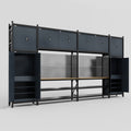 M1221 Modular Work Bench - H3100mm x W5700mm | MDF WBT | Dark Grey
